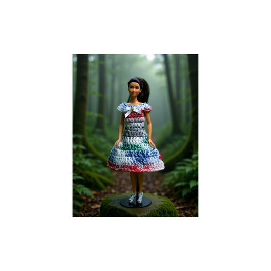 11 1/2 inch crocheted doll dress