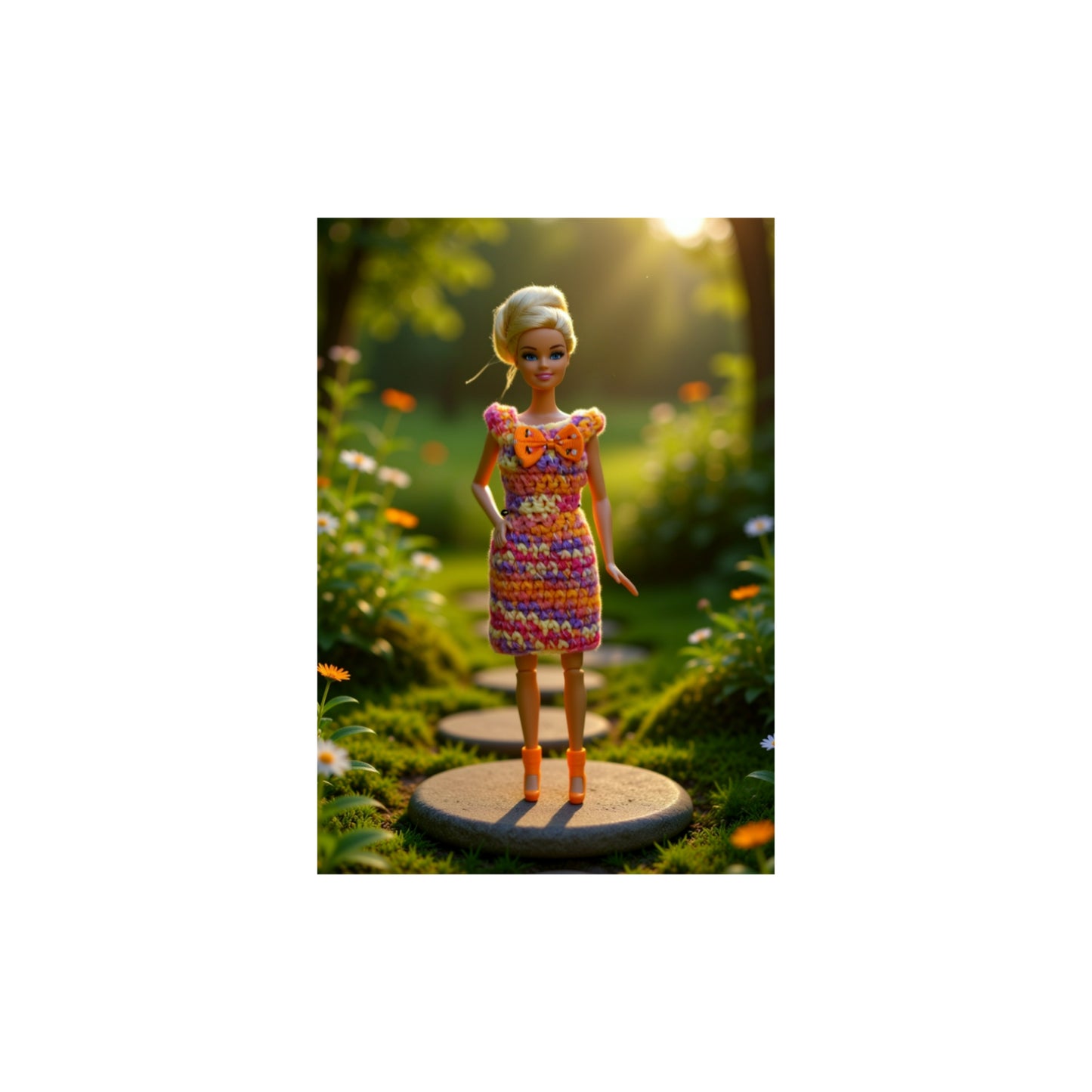 11 1/2 inch crocheted doll dress