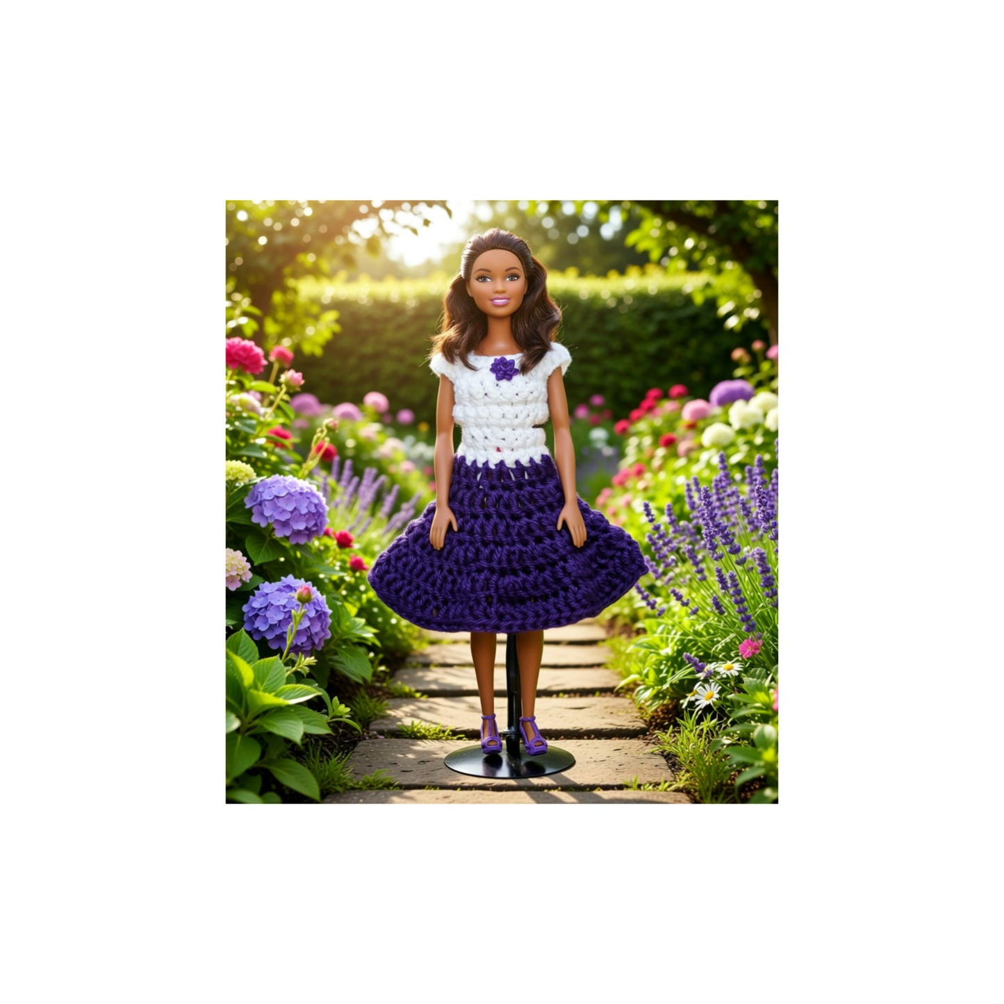 11 1/2 inch crocheted doll dress
