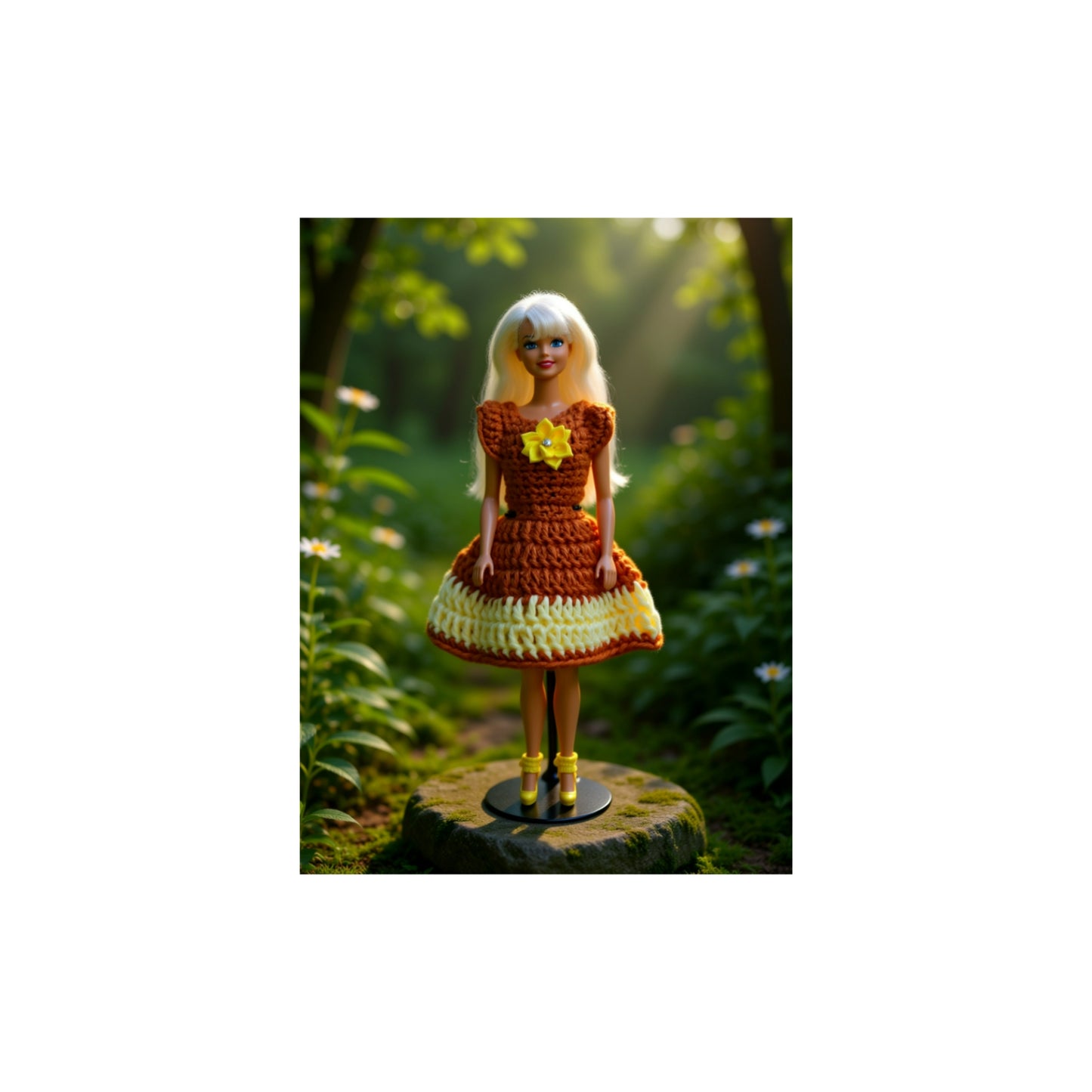 11 1/2 inch crocheted doll dress