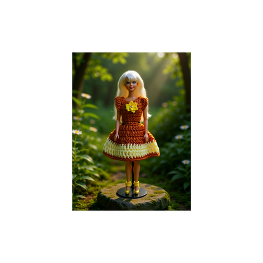 11 1/2 inch crocheted doll dress