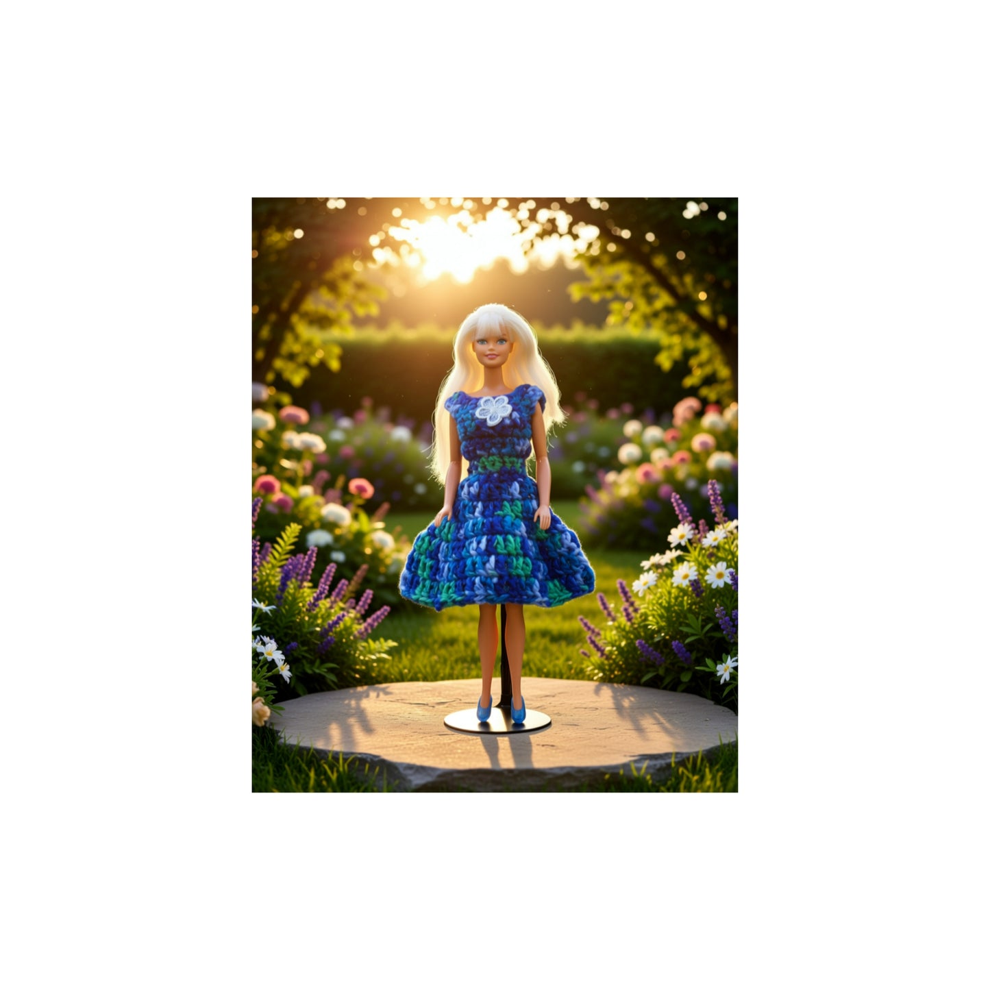 11 1/2 inch crocheted doll dress
