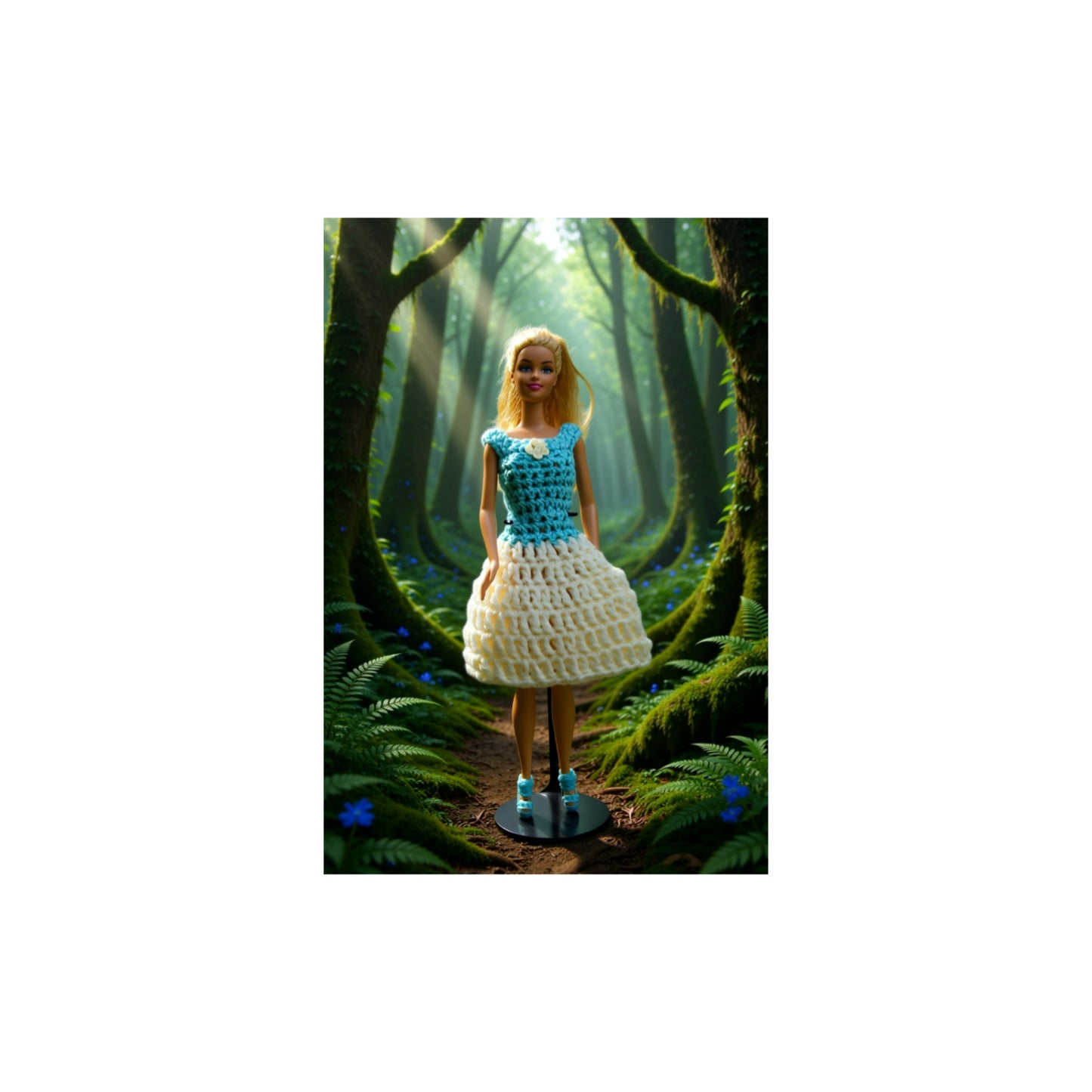 11 1/2 inch crocheted doll dress