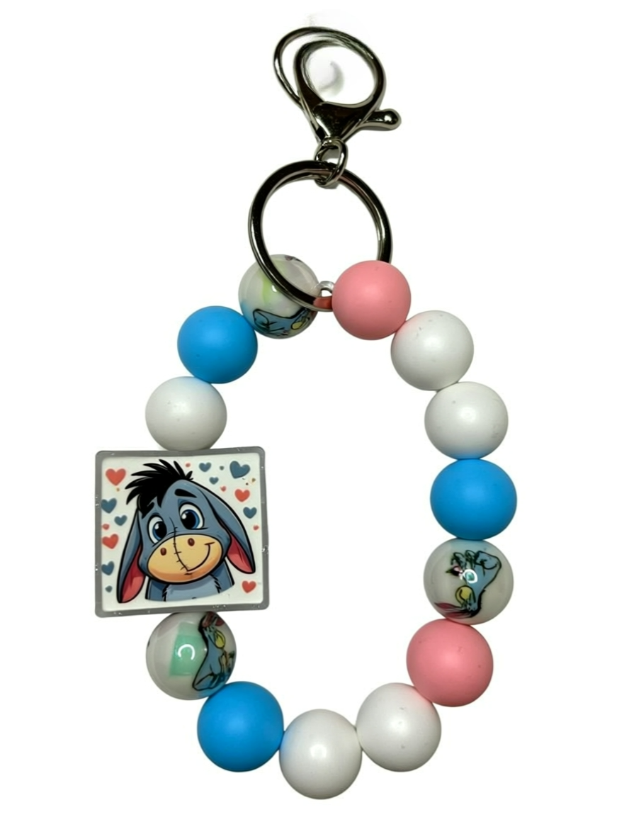 Silicone Beaded Keychain Wristlets | Cute Handmade Wristlet Keychains | Durable Silicone Bead Keychains