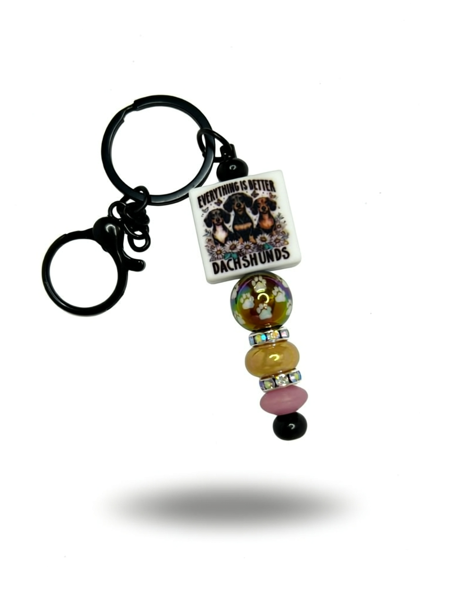 Beaded Keychain | Handmade Cute Keychain for Bags, Car Keys & Gifts
