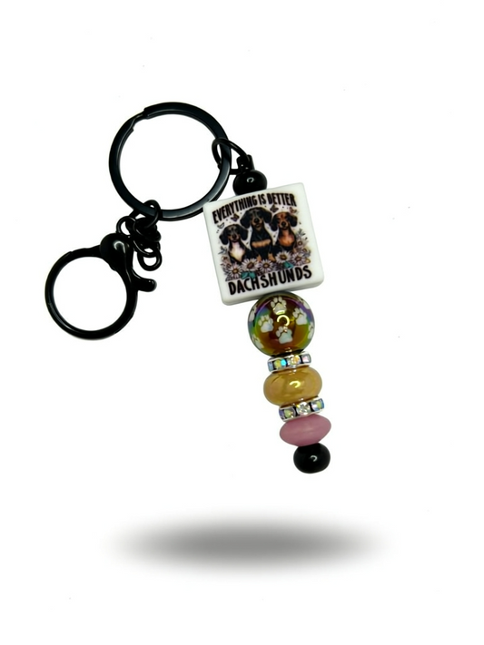 Beaded Keychain | Handmade Cute Keychain for Bags, Car Keys & Gifts