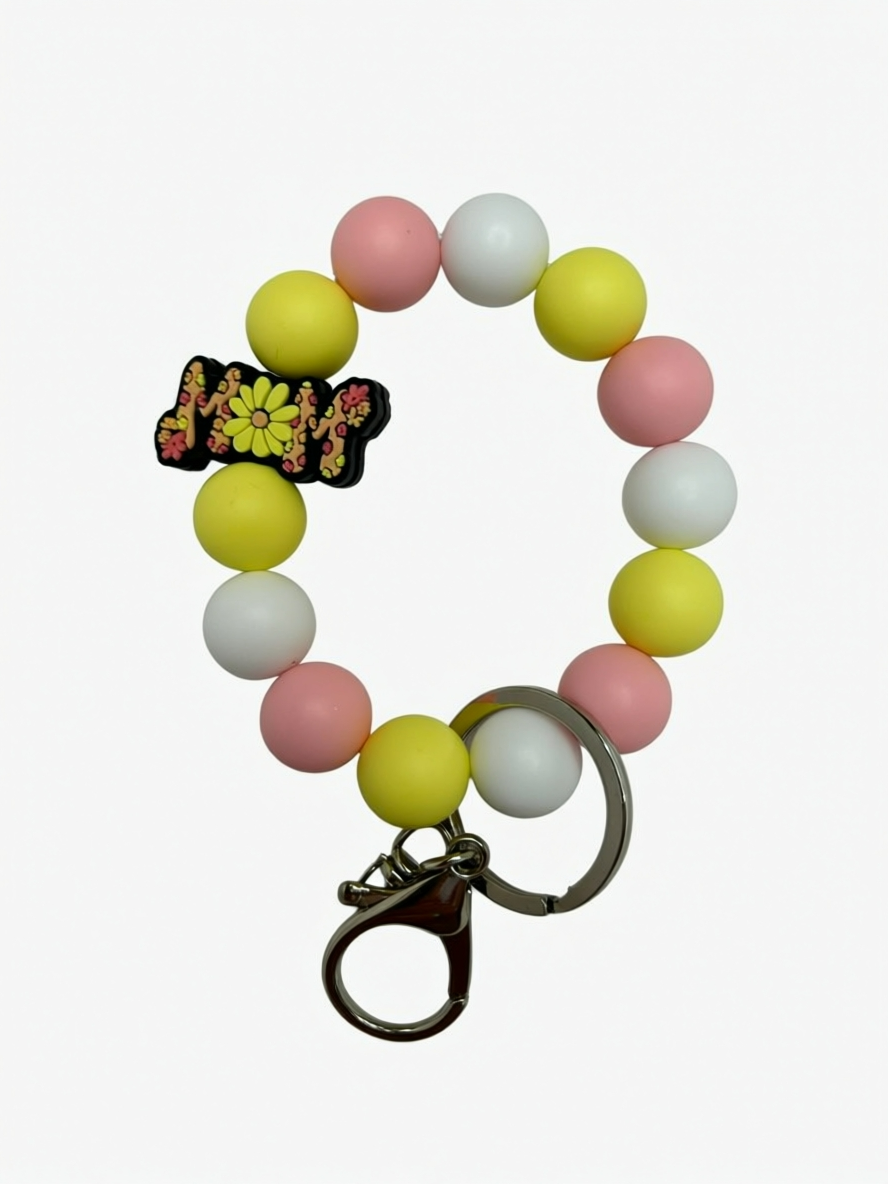 Silicone Beaded Keychain Wristlets | Cute Handmade Wristlet Keychains | Durable Silicone Bead Keychains
