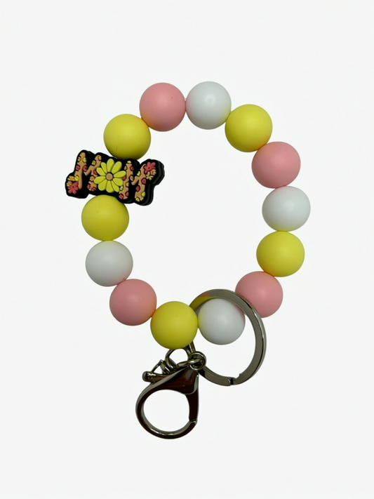 Silicone Beaded Keychain Wristlets | Cute Handmade Wristlet Keychains | Durable Silicone Bead Keychains