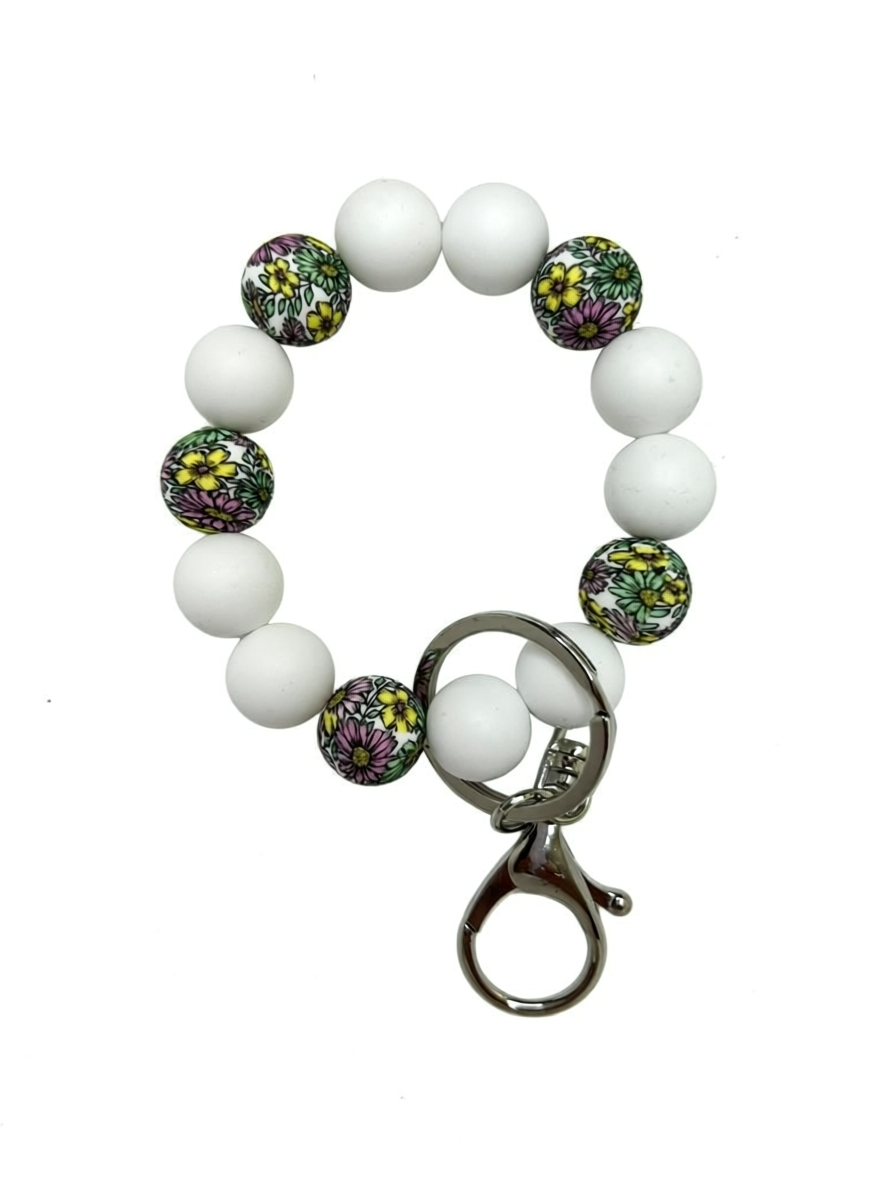 Silicone Beaded Keychain Wristlets | Cute Handmade Wristlet Keychains | Durable Silicone Bead Keychains